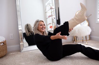 Fabulous fall: sweaters and faux leather pants from Mint Julep Boutique